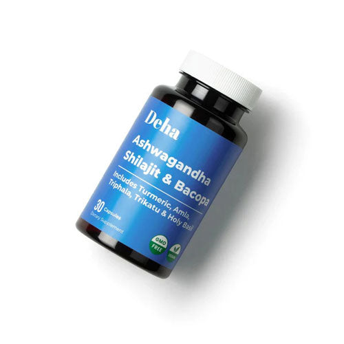 Ashwagandha Shilajit Bacopa Turmeric Holy Basil Capsules