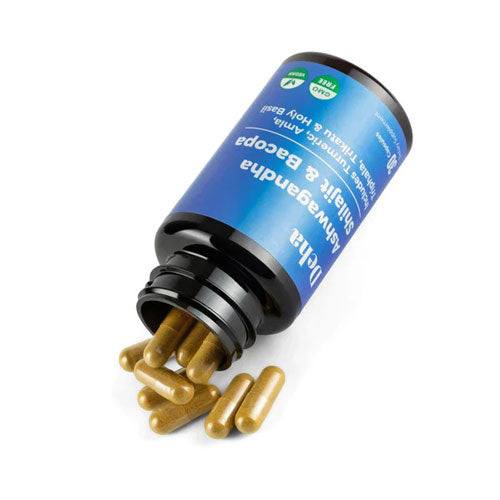 Ashwagandha Shilajit Bacopa Turmeric Holy Basil Capsules