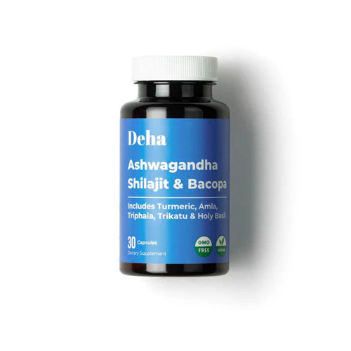 Ashwagandha Shilajit Bacopa Turmeric Holy Basil Capsules